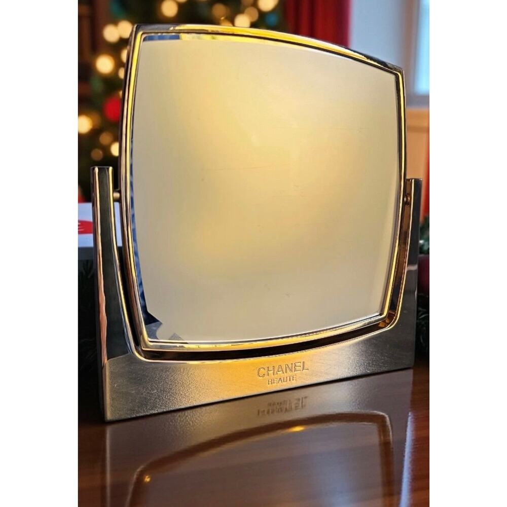 CHANEL Beaute Gold 2-Sided Vanity Table Mirror GWP NEW!